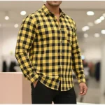 پیراهن آستین بلند مردانه چهارخانه بنگال اندامی - تصویر 3