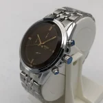 ساعت مچی مردانه سیکو استیل صفحه مشکی طرح سه موتور با تقویم و موتور ژاپن - Image 4