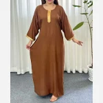 ساحلی نخی طلاکوب فری سایز مدل بلند زنانه - تصویر 2
