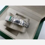 ساعت مچی مردانه رولکس دی دیت استیل صفحه آبی روشن با موتور ژاپن و تقویم - Image 2