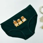 شورت زنانه پنبهای طرح سه تدی رنگ سبز سایز 2XL - Image 3