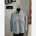 مانتو پانچ اسپرت دانشجویی دو جیب پارچه لینن سایز بزرگ - تصویر 2