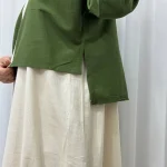 ست سارافون شومیز لینن زنانه مناسب سایز 38 تا 46 هفت رنگ تابستانه - Image 3