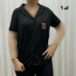 لباس خواب جلو باز زنانه وارداتی کد 1163 جنس اسپاندکس و پلی استر چهارفصل راحت - تصویر 4
