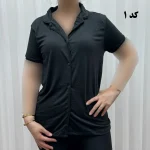 لباس خواب جلو باز زنانه وارداتی کد 1163 جنس اسپاندکس و پلی استر چهارفصل راحت - تصویر 2