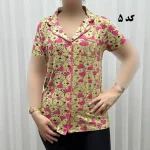 لباس خواب جلو باز زنانه وارداتی کد 1163 جنس اسپاندکس و پلی استر چهارفصل راحت - تصویر 8