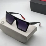 عینک آفتابی ریبن مدل 9020 اسپرت با فریم کائوچویی مشکی و لنز جیوه ای UV400 - Image 4