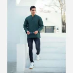 پیراهن مردانه الیاف طبیعی 100 درصد پنبه مدل گره ای رنگ سبز یشمی - Image 2