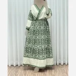 پیراهن ساحلی زنانه مدل چپ و راستی جنس بوگاتی ترک فری سایز - Image 6
