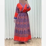 پیراهن ساحلی زنانه مدل چپ و راستی جنس بوگاتی ترک فری سایز - Image 5