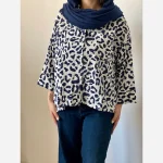 شومیز زنانه کریشه نخ تابستانه خنک فری سایز - تصویر 10