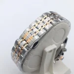 ساعت مردانه سیکو دو رنگ رزگلد صفحه سفید طرح سه موتور با تقویم و موتور میوتا ژاپن - Image 3