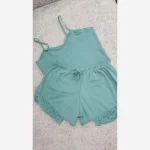 لباس خواب کبریتی نیم تنه و شورتک وارداتی مناسب سایز 38 تا 42 - تصویر 4