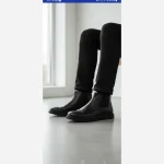 ست چرم مردانه رابو شامل نیم بوت کمربند کیف پول و جاکلیدی چرم مصنوعی مشکی - تصویر 5