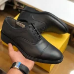 کفش چرم مجلسی مردانه مدل دایمون با رویه چرم طبیعی و زیره طبی - Image 5