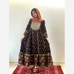 کرتی هندی زنانه جنس نخ وارداتی سایز بزرگ مدل کلوش قد 135 - تصویر 7