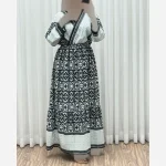 پیراهن ساحلی زنانه مدل چپ و راستی جنس بوگاتی ترک فری سایز - Image 4