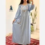 ساحلی گلدوزی تک جیب زنانه جنس نخ ململ رنگ زیتون خنک تابستانه - تصویر 5
