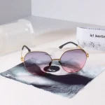 عینک آفتابی IC BERLIN چند ضلعی UV400 اسپرت طلایی - تصویر 4