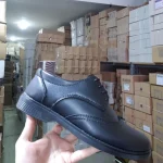 ست هدیه مردانه شامل کفش چرم بنددار و کمربند مشکی مدل نیک - Image 9