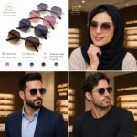 عینک آفتابی IC BERLIN چند ضلعی UV400 اسپرت طلایی - تصویر 2