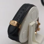 ساعت مردانه الکس مارتین رزگلد صفحه مشکی بند چرمی طرح سه موتور - تصویر 3