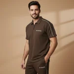 ست تیشرت و شلوار مراکشی مردانه یقه زیپ دار گلدوزی شده سایز L تا 3XL رنگبندی متنوع