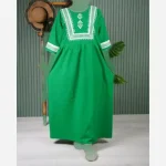 پیراهن مانتو طرح پادمیرا لینن فری سایز - Image 5