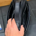 کیف دستی مردانه مونت بلانک چرم دوحالته چهار زیپ مدل دبل فیس - Image 7