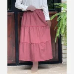 دامن الیاف طبقه ای فری سایز قد 100 سانت - Image 6