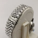 ساعت مچی مردانه سیکو استیل صفحه سفید طرح سه موتور تقویمدار موتور ژاپن - Image 3