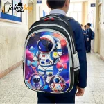 کوله پشتی مدرسه پسرانه مقطع ابتدایی سه خانه ضدتعریق طرح عکسدار - Image 12