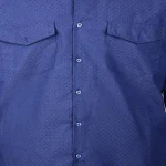 پیراهن مردانه آستین بلند تترون چهارخانه دو جیب مدل رگولار فیت - Image 2
