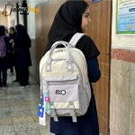 کوله پشتی مدرسه رنگی ضد آب مناسب دبستان و راهنمایی ارتفاع 40 سانتیمتر - Image 5