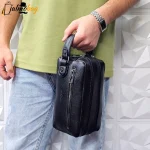 کیف دستی مردانه چرمی شوزبگ دو خانه چرم صنعتی خارجی - Image 2