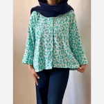 شومیز زنانه کریشه نخ تابستانه خنک فری سایز - تصویر 8