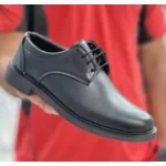 ست کفش مردانه مدل رویال و کمربند چرم صنعتی مشکی - Image 8