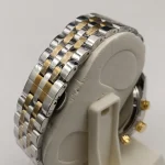 ساعت مردانه استیل طلایی صفحه مشکی الکس مارتین تقویم دار موتور ژاپن - Image 3