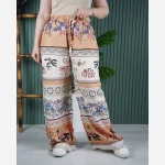 شلوار نخی زنانه طرح فیل فری سایز - Image 9