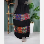 دامن نخی طبقه ای گلدار فری سایز چهار فصل - Image 2