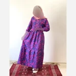 پیراهن ساحلی زنانه جنس فلور بوگاتی فری سایز قد 135 - Image 7