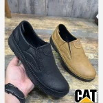 کفش طبی مردانه مدل CAT چرم دوردوخت با زیره پلیمری بادوام و سبک