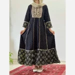 کرتی هندی زنانه جنس نخ وارداتی سایز بزرگ مدل کلوش قد 135 - تصویر 8