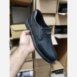 ست کفش و کمربند مردانه مدل جردن، کفش طبی دوردوخت مشکی سایز 40 تا 44 - Image 8