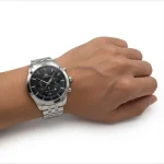 ساعت مردانه استیل صفحه مشکی الکس مارتین تقویمدار موتور ژاپن - Image 4