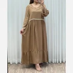 ساحلی نخی نواری طرح دریا فری سایز زنانه - Image 5