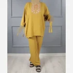 بلوز شلوار زنانه طرح آیدا فری سایز - Image 3