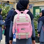 کوله پشتی مدرسه رنگی ضد آب مناسب دبستان و راهنمایی ارتفاع 40 سانتیمتر