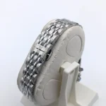ساعت مچی زنانه سیکو استیل صفحه سفید طرح سه موتور مدل 2583 با تقویم و موتور ژاپن - تصویر 3