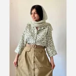 شومیز زنانه کریشه نخ تابستانه خنک فری سایز - تصویر 6